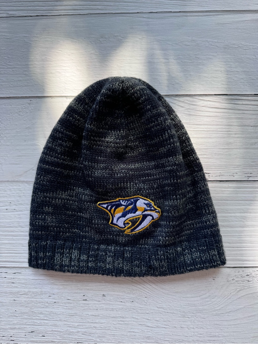 Handmade New Era NHL Nashville Predators Kids Knit Beanie Black/Gray Touque